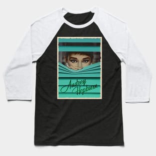 Funny Face Audrey Hepburn's Playful Charm T-Shirt Baseball T-Shirt